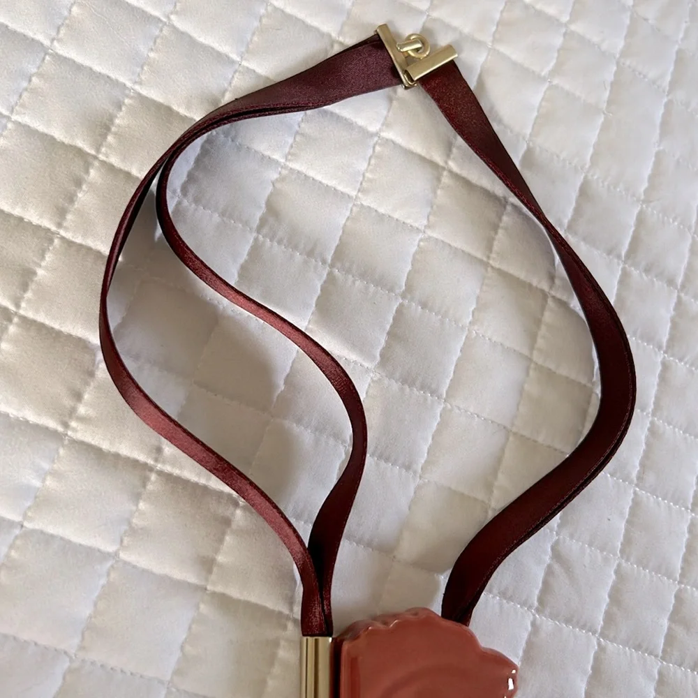 Anthropologie Misaki Ceramic Horse Head Necklace Marion Vidal - Picture 5 of 7